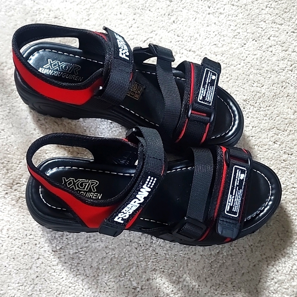 Brand New red/black sandles
